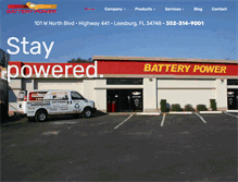 Tablet Screenshot of batterypowerfl.com